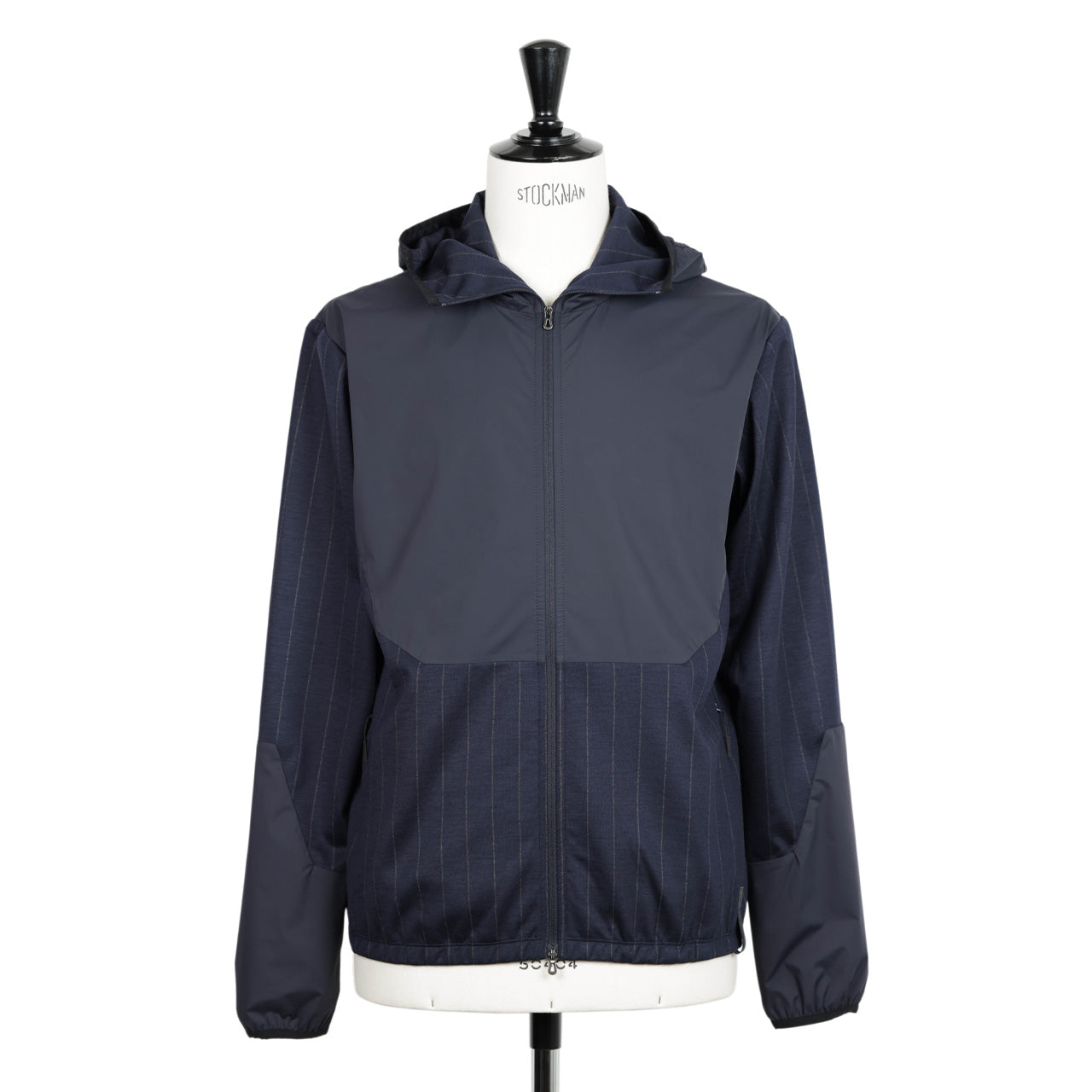 シーズ / ウール ナイロン ストレッチ ジップアップ パーカー / ZIPPED HOODIE HYBRID / WH049 TJ232 / ネイビー