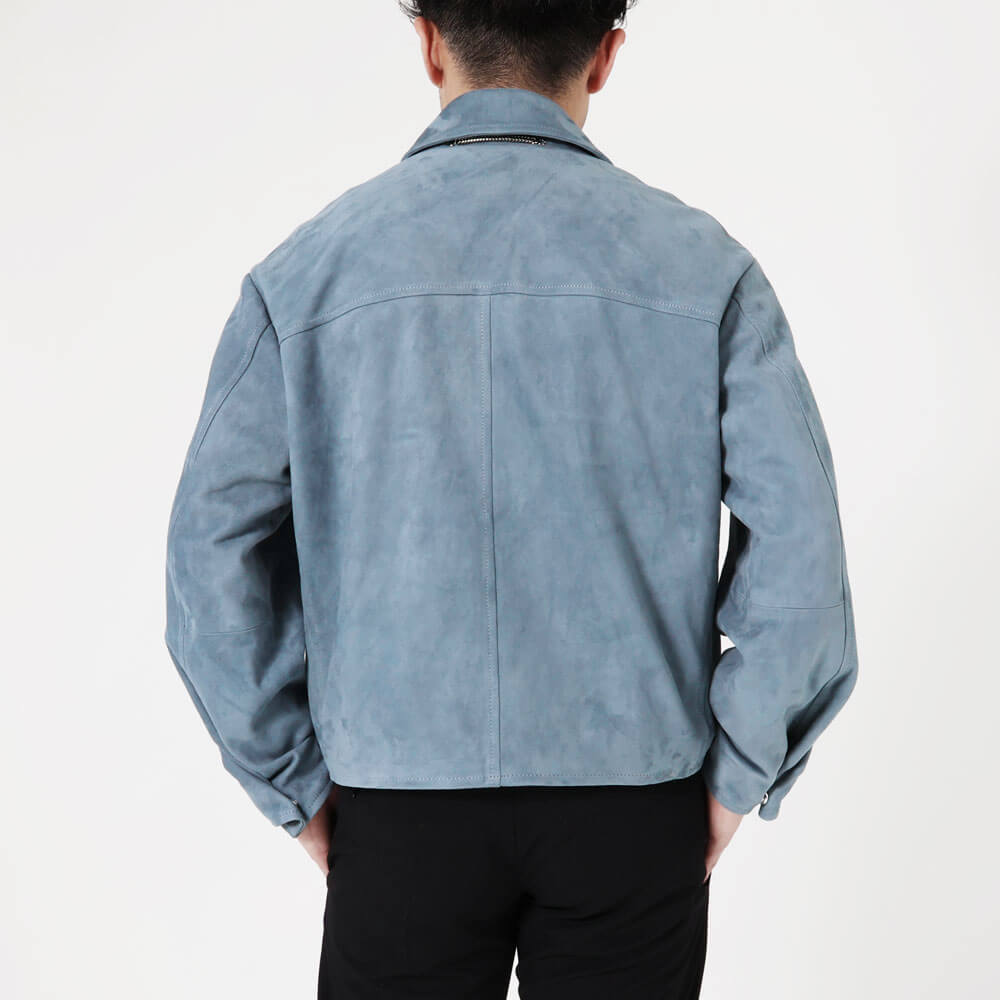 エンメティ / 【BR別注】スペシャル ラムスキン スウェード ジップアップ ブルゾン(シルバーパーツ)/ACHILLE_BR/SP LAMB SKIN SUEDE