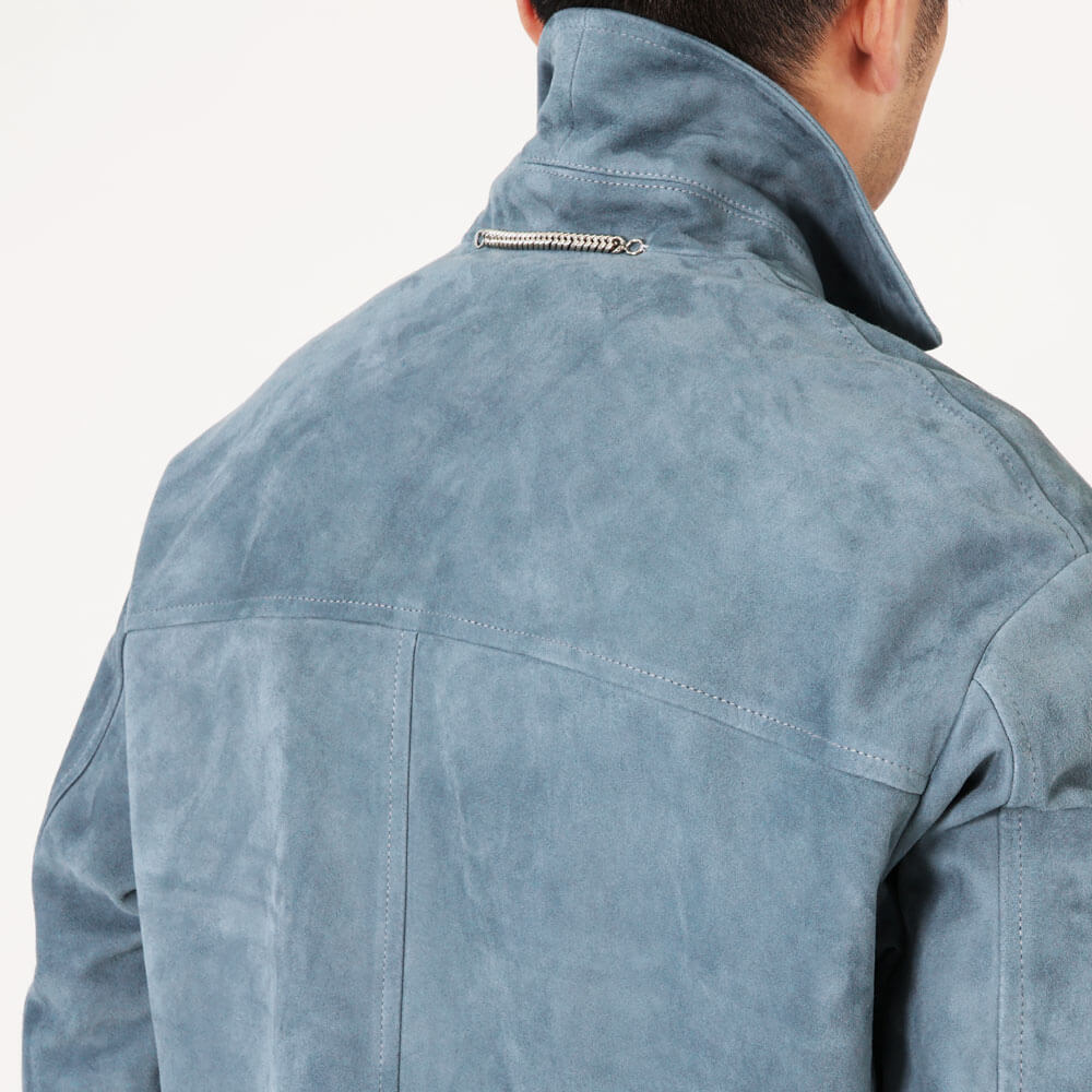 エンメティ / 【BR別注】スペシャル ラムスキン スウェード ジップアップ ブルゾン(シルバーパーツ)/ACHILLE_BR/SP LAMB SKIN SUEDE