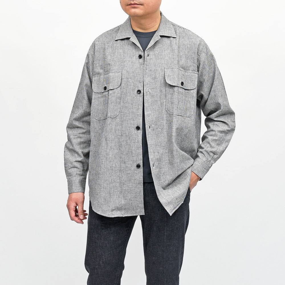 Errico Formicola(エリコ フォルミコラ) GERARDO リネンコットン ハウンドトゥース シャツジャケット