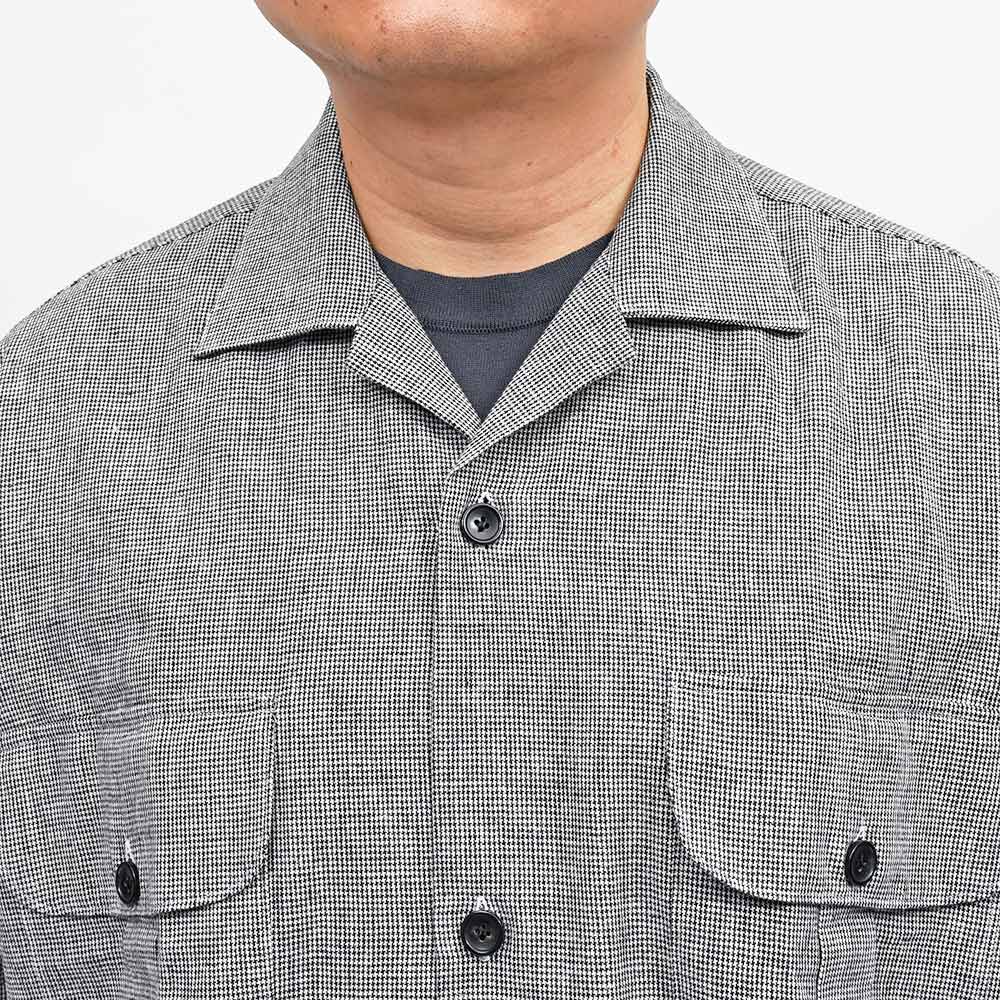 Errico Formicola(エリコ フォルミコラ) GERARDO リネンコットン ハウンドトゥース シャツジャケット