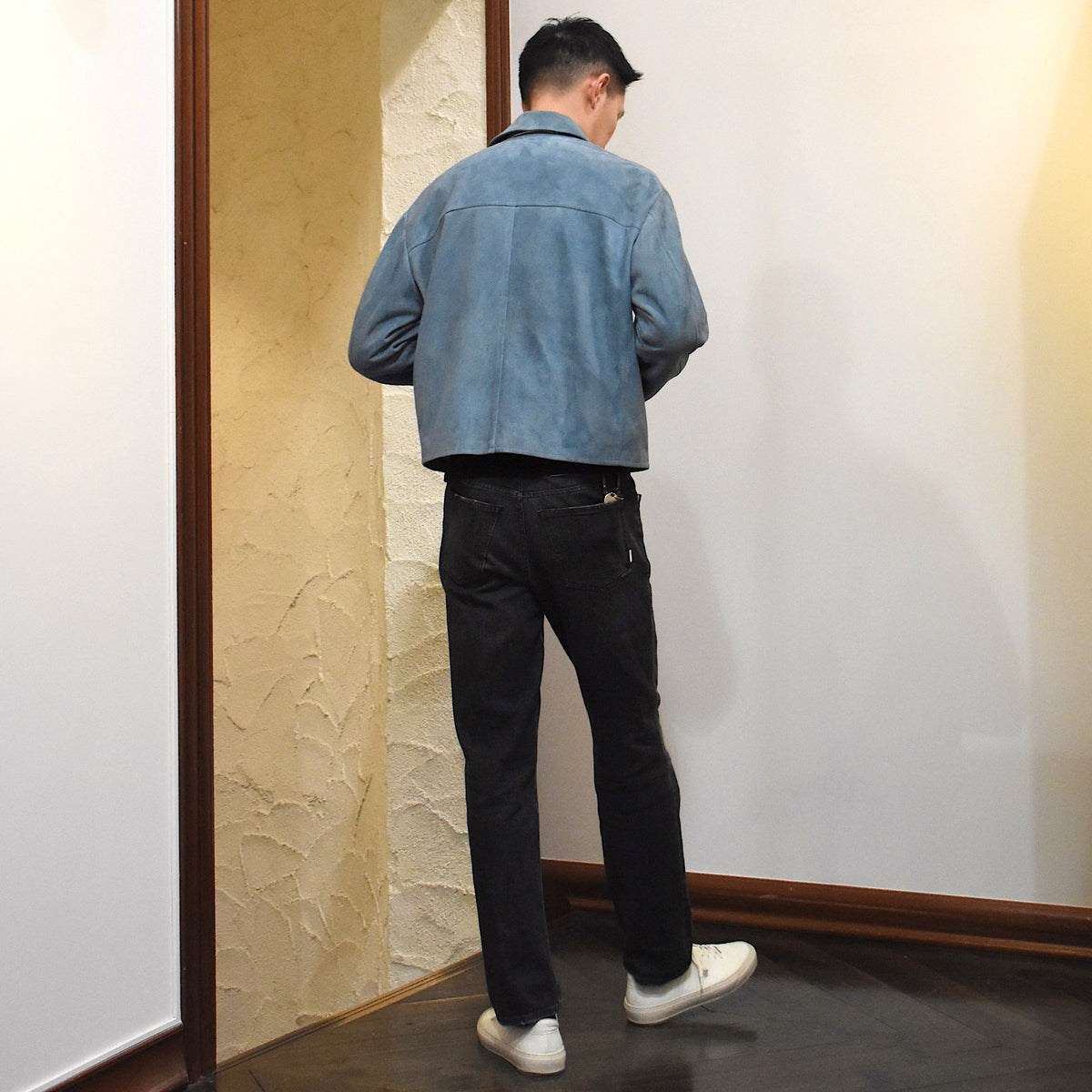 エンメティ / 【BR別注】スペシャル ラムスキン スウェード ジップアップ ブルゾン(シルバーパーツ)/ACHILLE_BR/SP LAMB SKIN SUEDE
