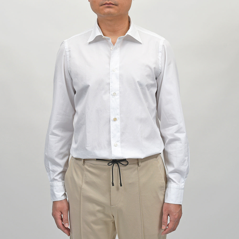 Finamore(フィナモレ) VITTORIO/BALI コットンポプリン セミワイドカラーシャツ