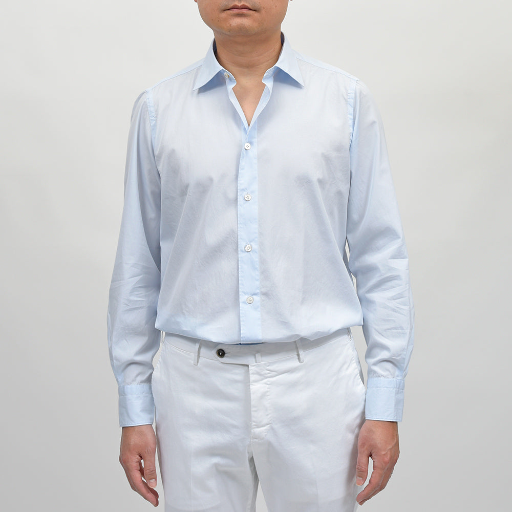 Finamore(フィナモレ) VITTORIO/BALI コットンポプリン セミワイドカラーシャツ