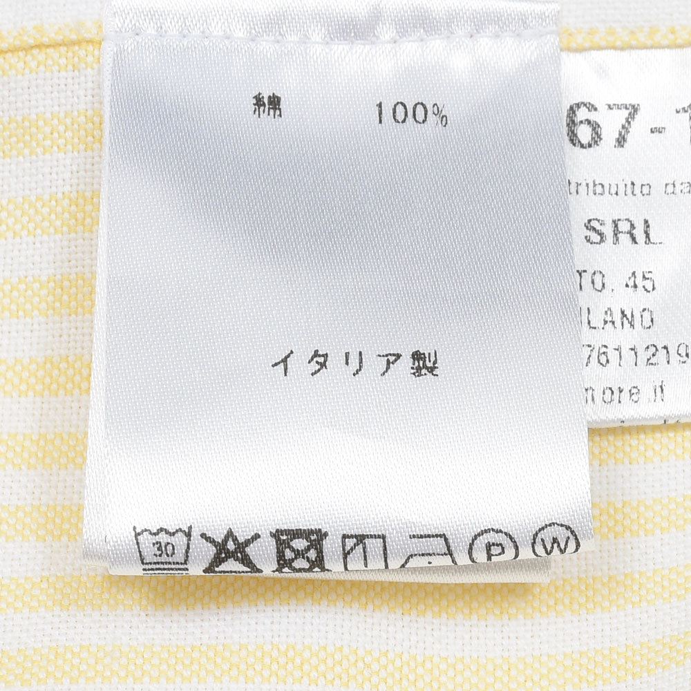 Finamore(フィナモレ) VITTORIO/BALI コットンオックス ロンドンストライプ セミワイドカラーシャツ