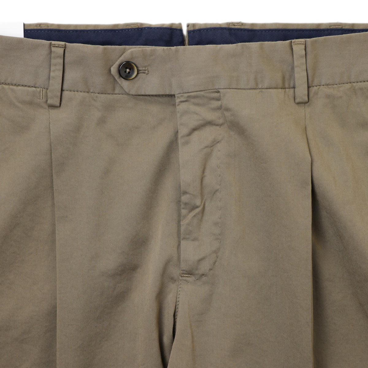 ピーティートリノ / 1プリーツ ストレッチ コットン ワイドテーパード スラックスパンツ / UNION FIT / グレージュ