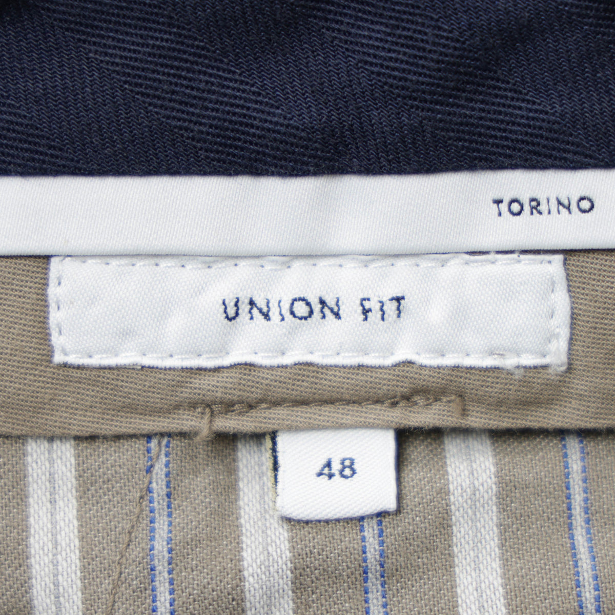 ピーティートリノ / 1プリーツ ストレッチ コットン ワイドテーパード スラックスパンツ / UNION FIT / グレージュ