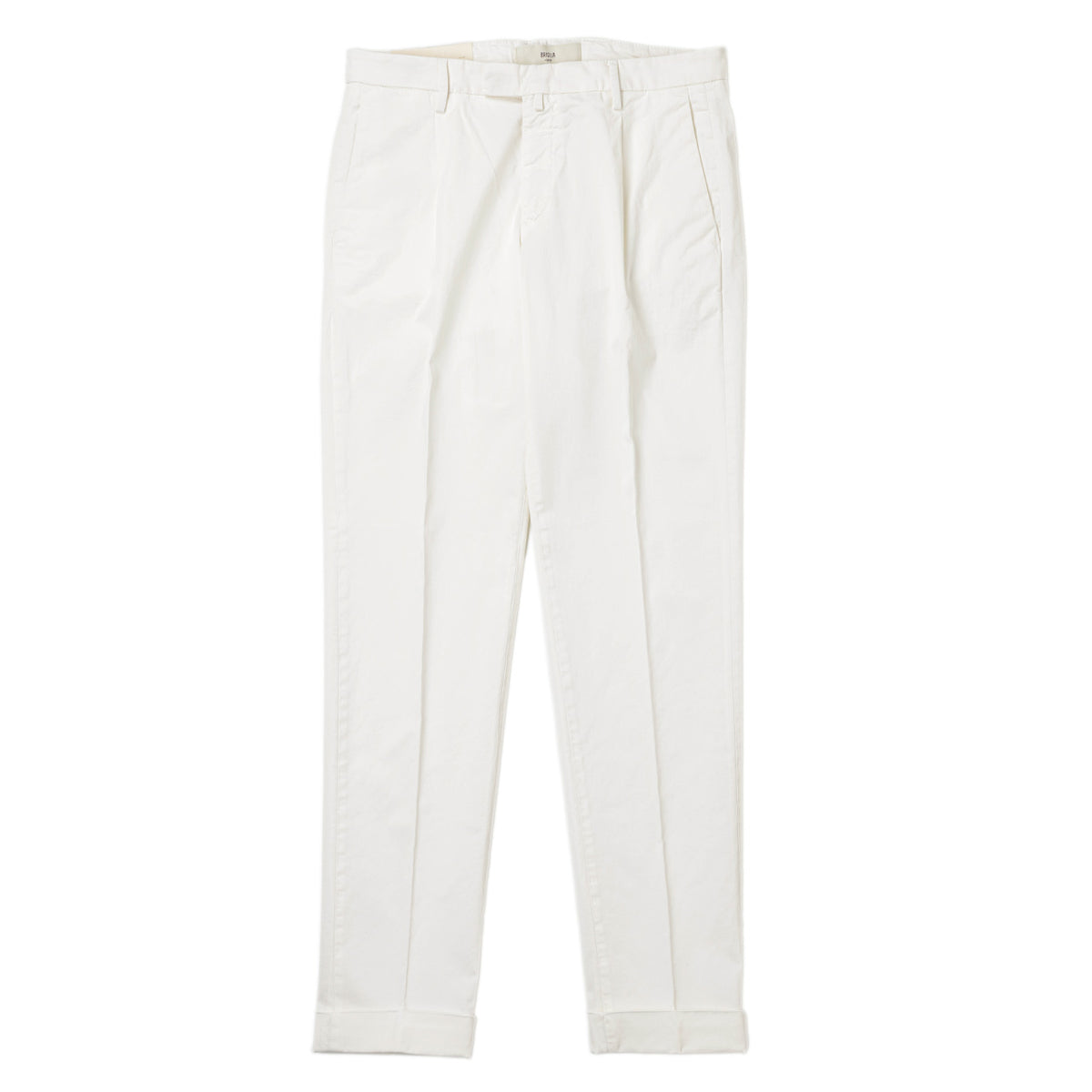 ブリリア 1949 / 1プリーツ コットン ストレッチ スラックス パンツ/ SLIM FIT / BG07 300008 / ホワイト