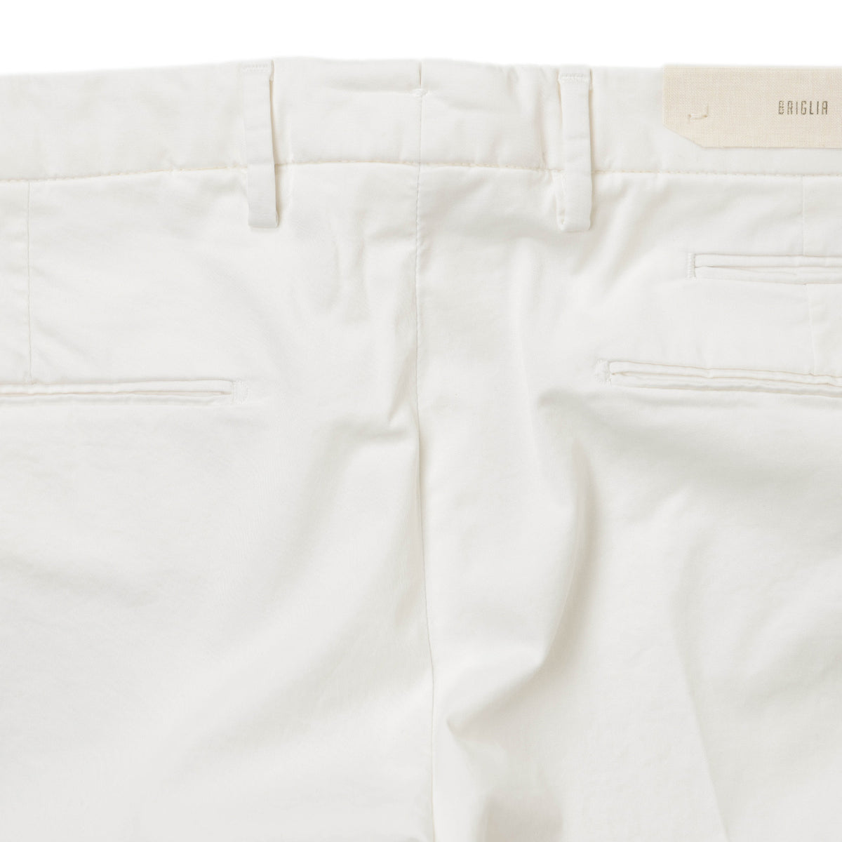 ブリリア 1949 / 1プリーツ コットン ストレッチ スラックス パンツ/ SLIM FIT / BG07 300008 / ホワイト