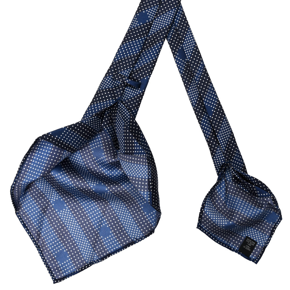 garoh(ガロウ) tie02 シルク ドット×ストライプ セッテピエゲタイ