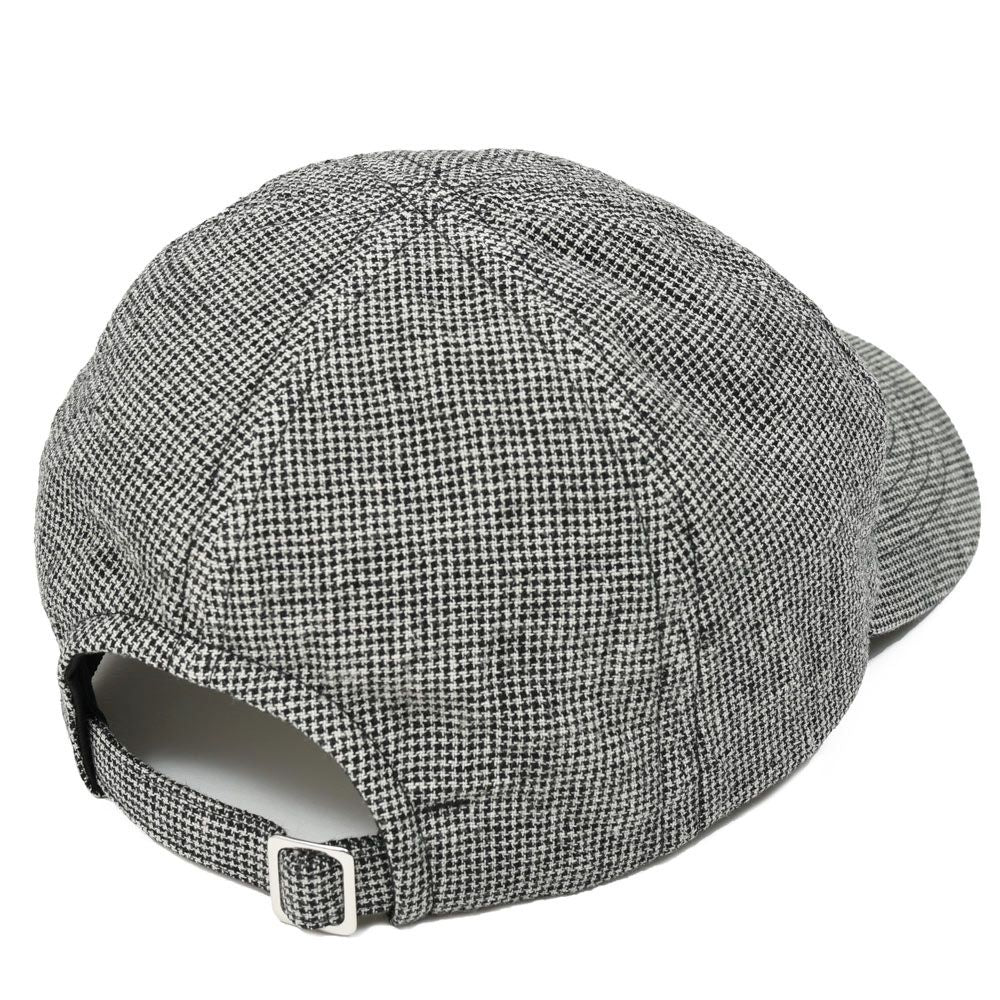 garoh(ガロウ) cap01 リネンコットン ハウンドトゥース 6パネルキャップ