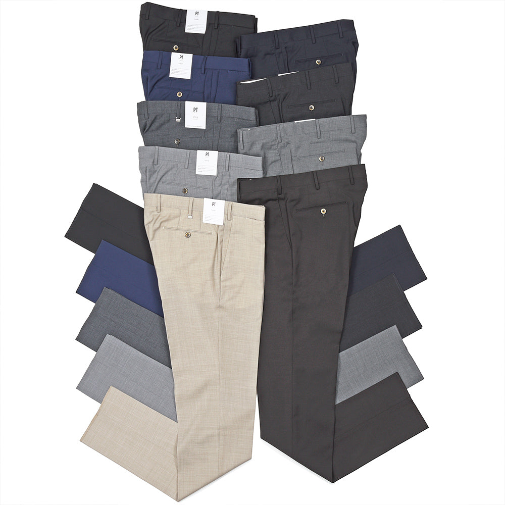 PT TORINO(ピーティートリノ) Travel ウォッシャブルテクノウール ストレッチ トロピカル ノープリーツドレスパンツ SUPERSLIM FIT/PO35