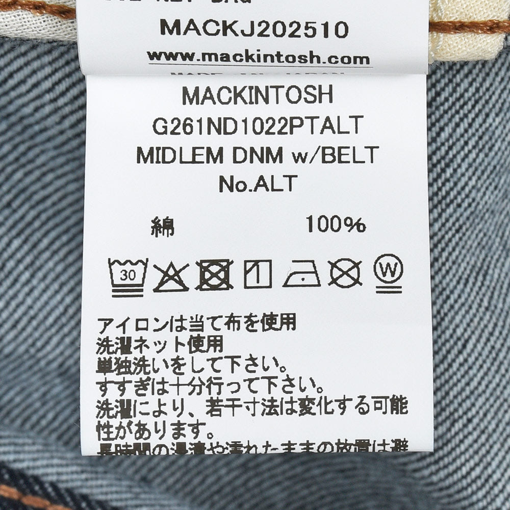MACKINTOSH(マッキントッシュ) MIDLEM DNM コットン ベルテッドデニムパンツ