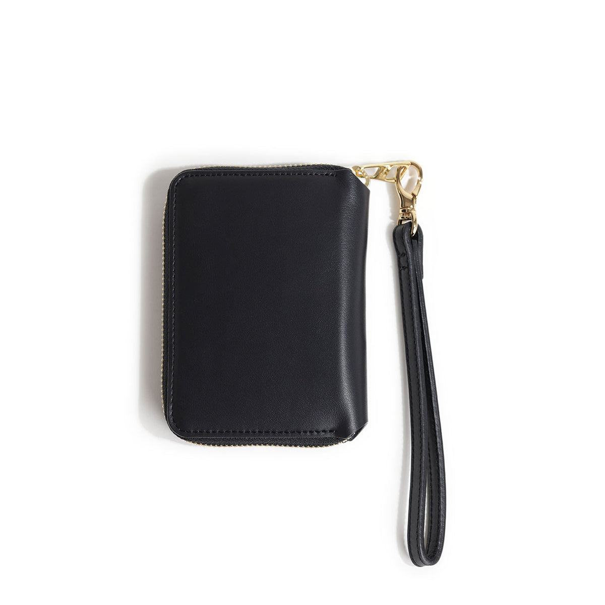 エスマーノ / イタリアン ナッパレザー ゴールドパーツ ジップ ウォレット/ ZIP WALLET FANO / ブラック