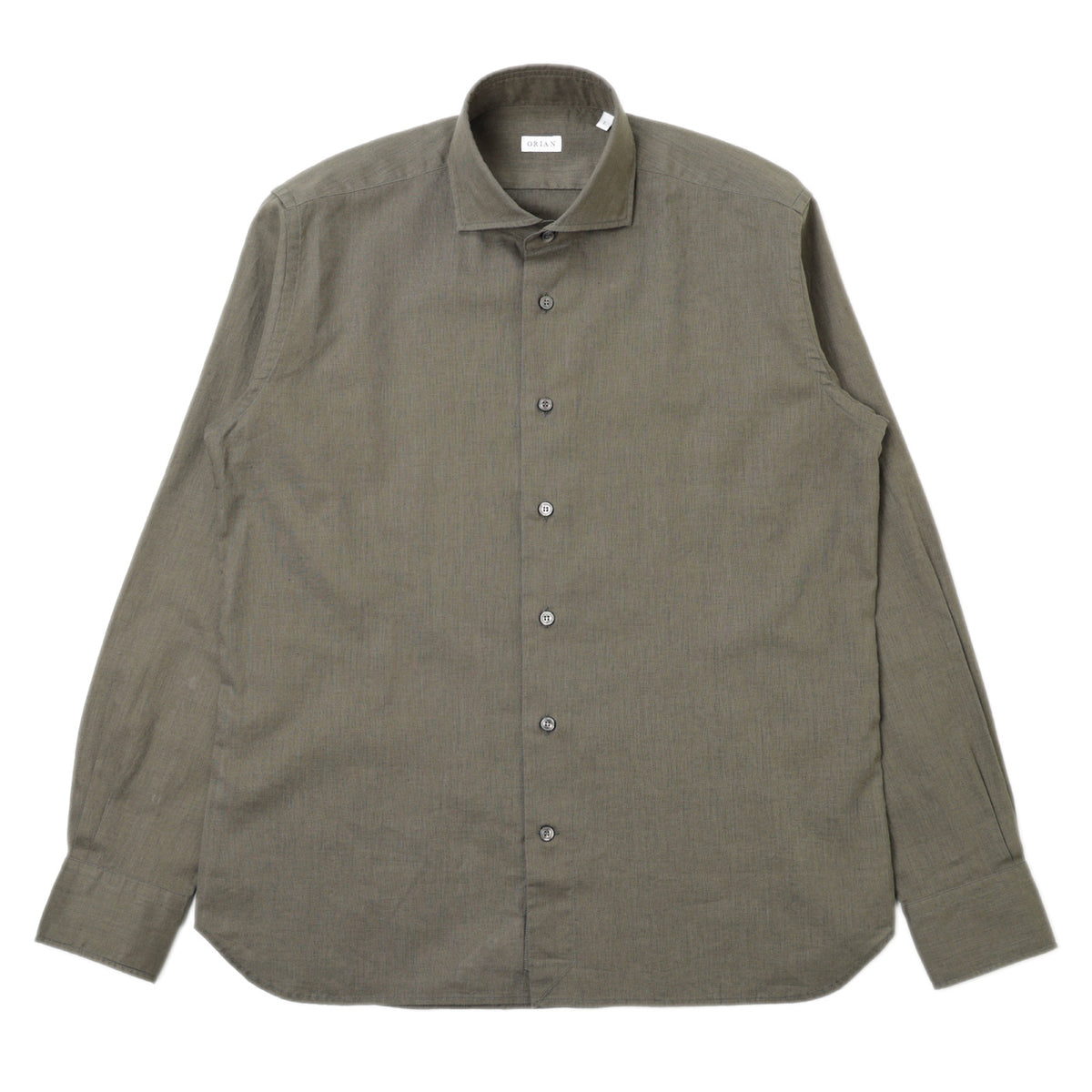 オリアン / Vintage ワイドカラー リネンコットン シャツ 長袖 前開き 製品洗い/SLIM FIT/JH90 02U489 75