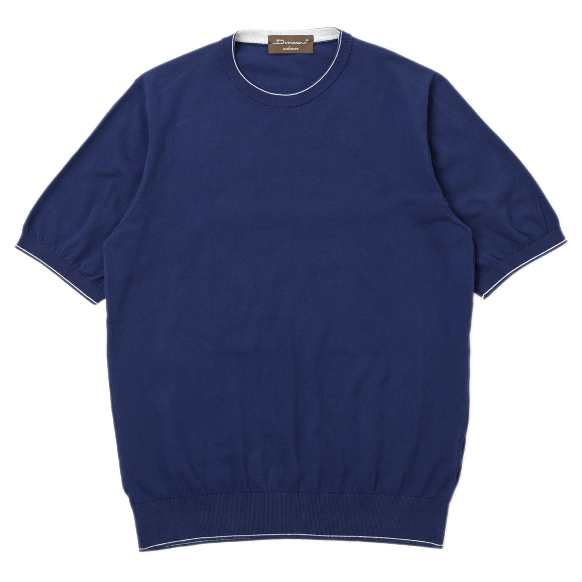 ドリアーニ / コットンニット クルーネック ラインTシャツ 半袖 18420/B T241