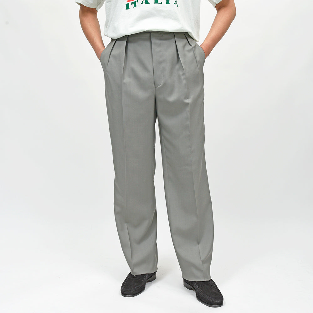 Fumiya Hirano THE TROUSERS(フミヤヒラノトラウザーズ) MADDOX ウールトロピカル サイドアジャスター 2インプリーツパンツ