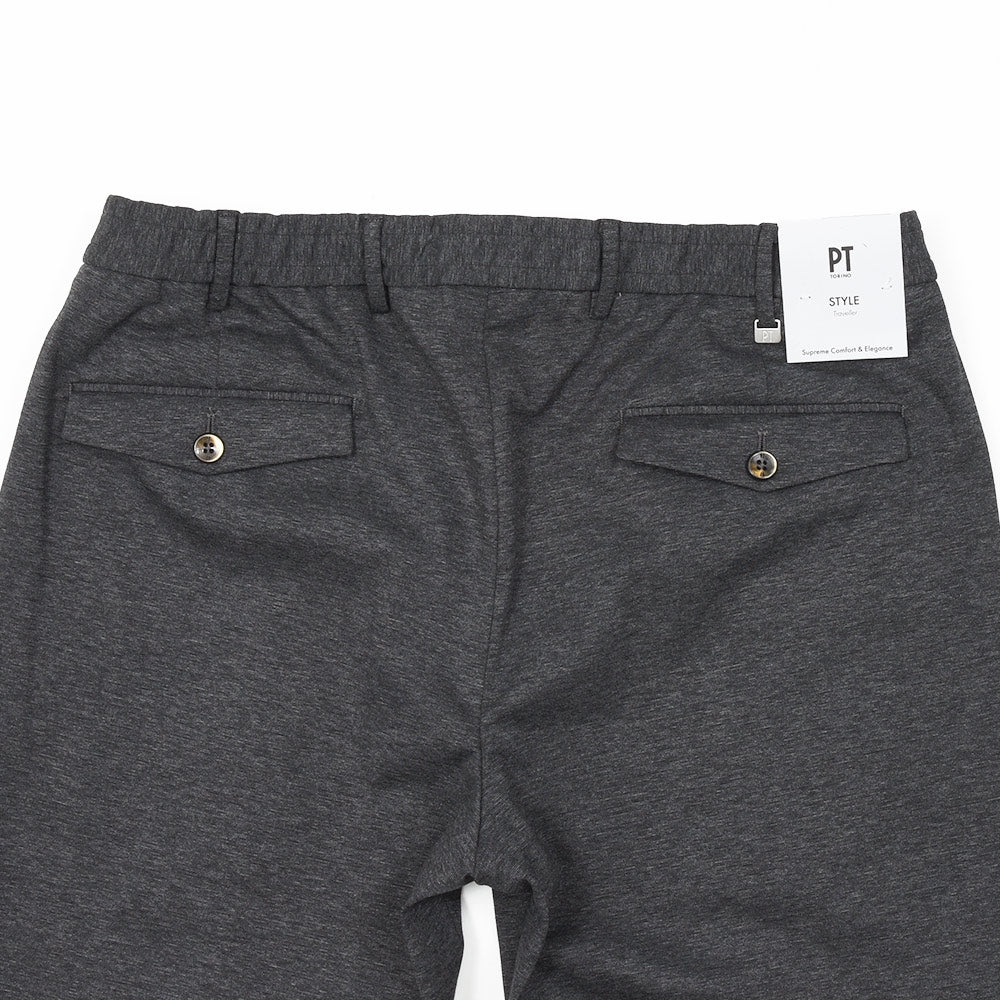 PT TORINO(ピーティー トリノ) NEW BERLIN サマージャージー ストレッチ 永久クリース 1プリーツパンツ SOFT FIT/VD02