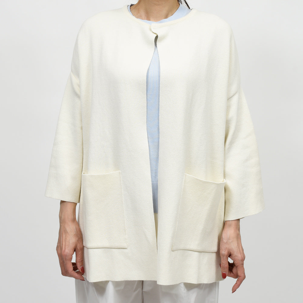 ma'yr'ya(マリア) YSK066 ノーカラーニットコート