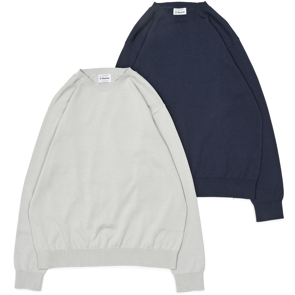 Yonetomi(ヨネトミ) HIGH TWIST COTTON KNIT PULLOVER コットン ハイゲージ クルーネックニット