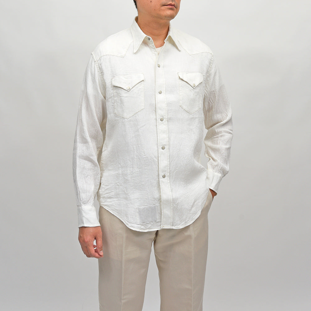 COHERENCE(コヒーレンス) ABIQUIU リネンレーヨン AEROCLOTH LINEN ウエスタンシャツ