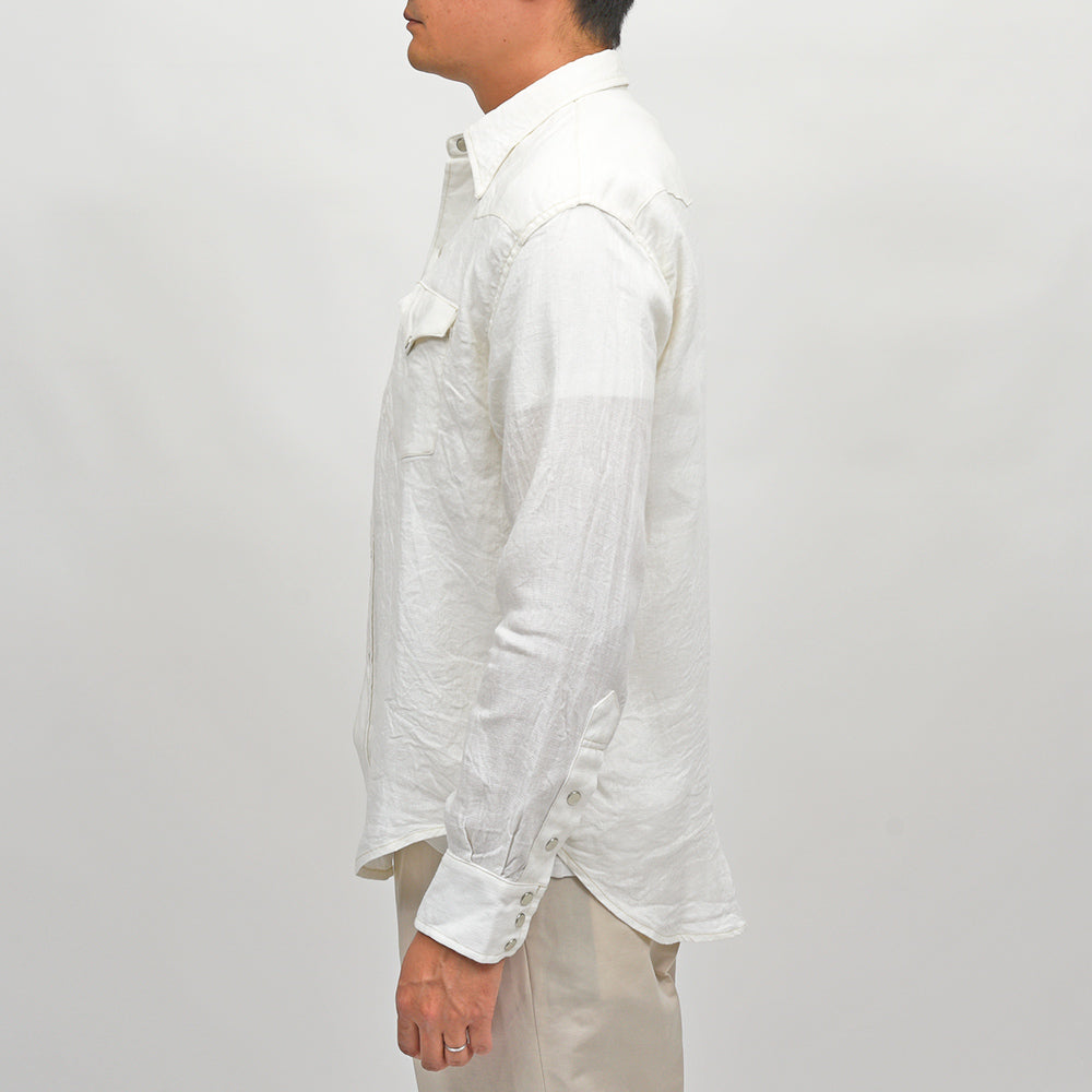 COHERENCE(コヒーレンス) ABIQUIU リネンレーヨン AEROCLOTH LINEN ウエスタンシャツ