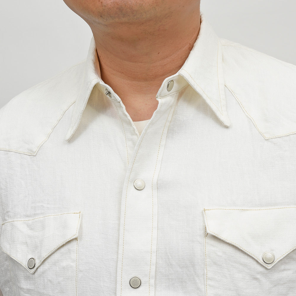 COHERENCE(コヒーレンス) ABIQUIU リネンレーヨン AEROCLOTH LINEN ウエスタンシャツ