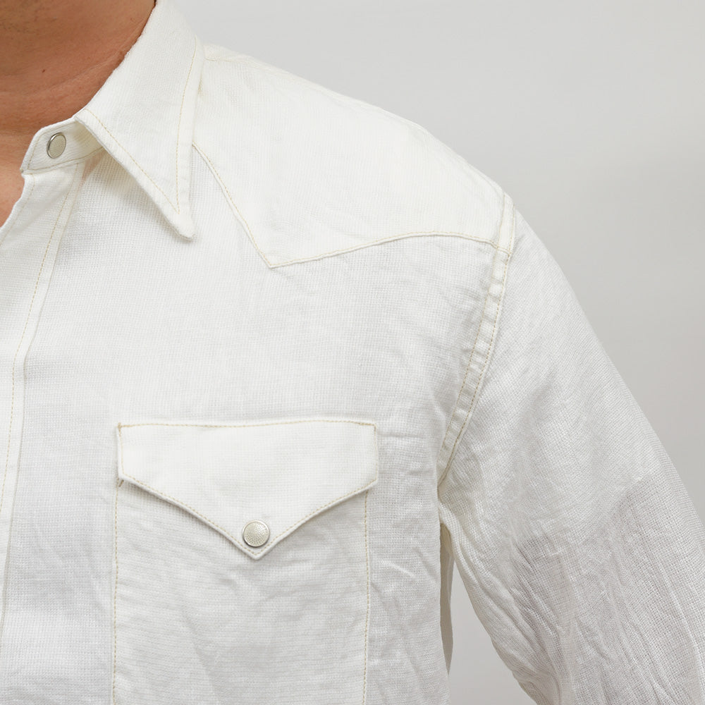 COHERENCE(コヒーレンス) ABIQUIU リネンレーヨン AEROCLOTH LINEN ウエスタンシャツ