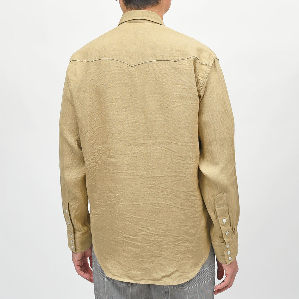 COHERENCE(コヒーレンス) ABIQUIU リネンレーヨン AEROCLOTH LINEN ウエスタンシャツ