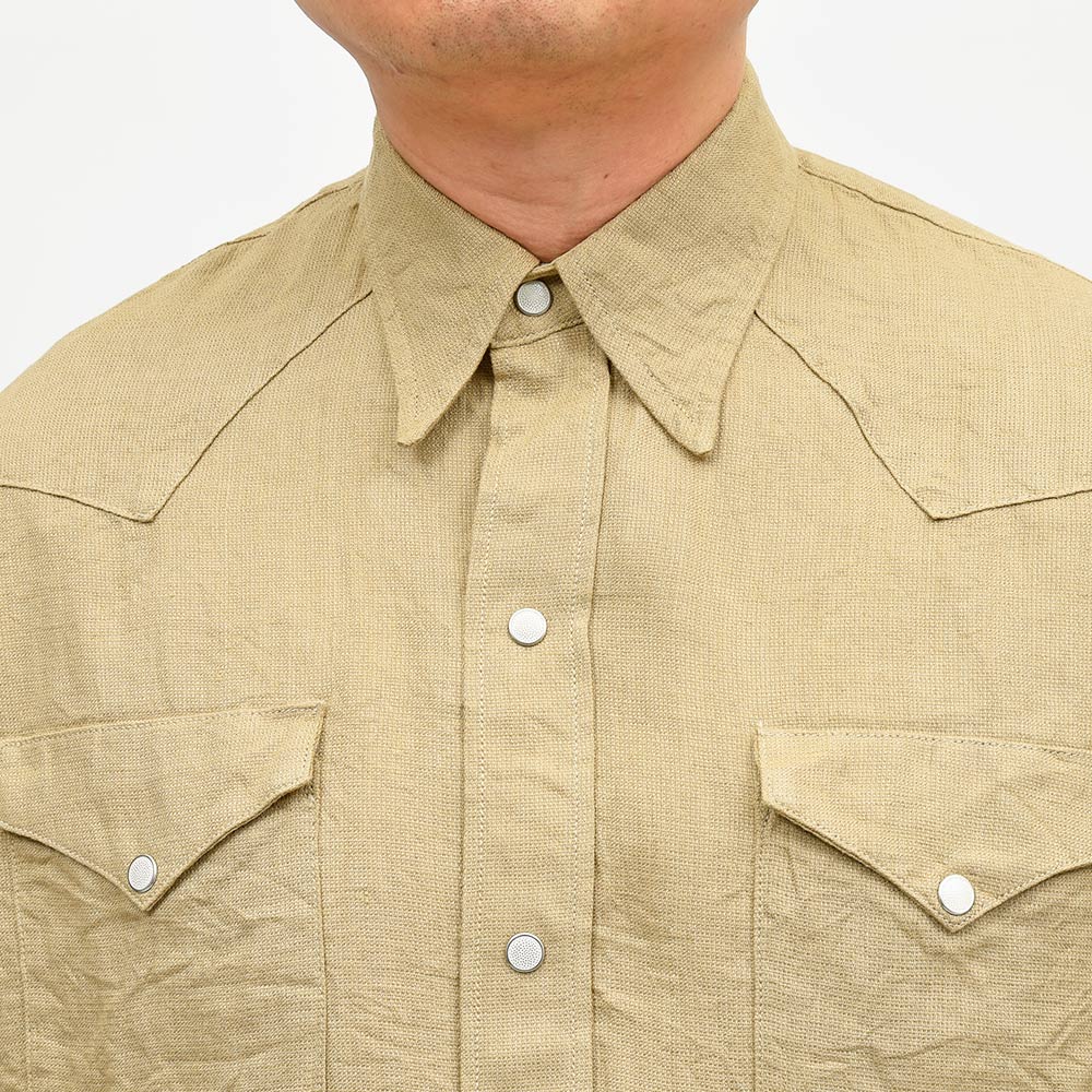 COHERENCE(コヒーレンス) ABIQUIU リネンレーヨン AEROCLOTH LINEN ウエスタンシャツ