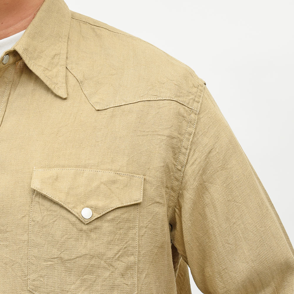 COHERENCE(コヒーレンス) ABIQUIU リネンレーヨン AEROCLOTH LINEN ウエスタンシャツ