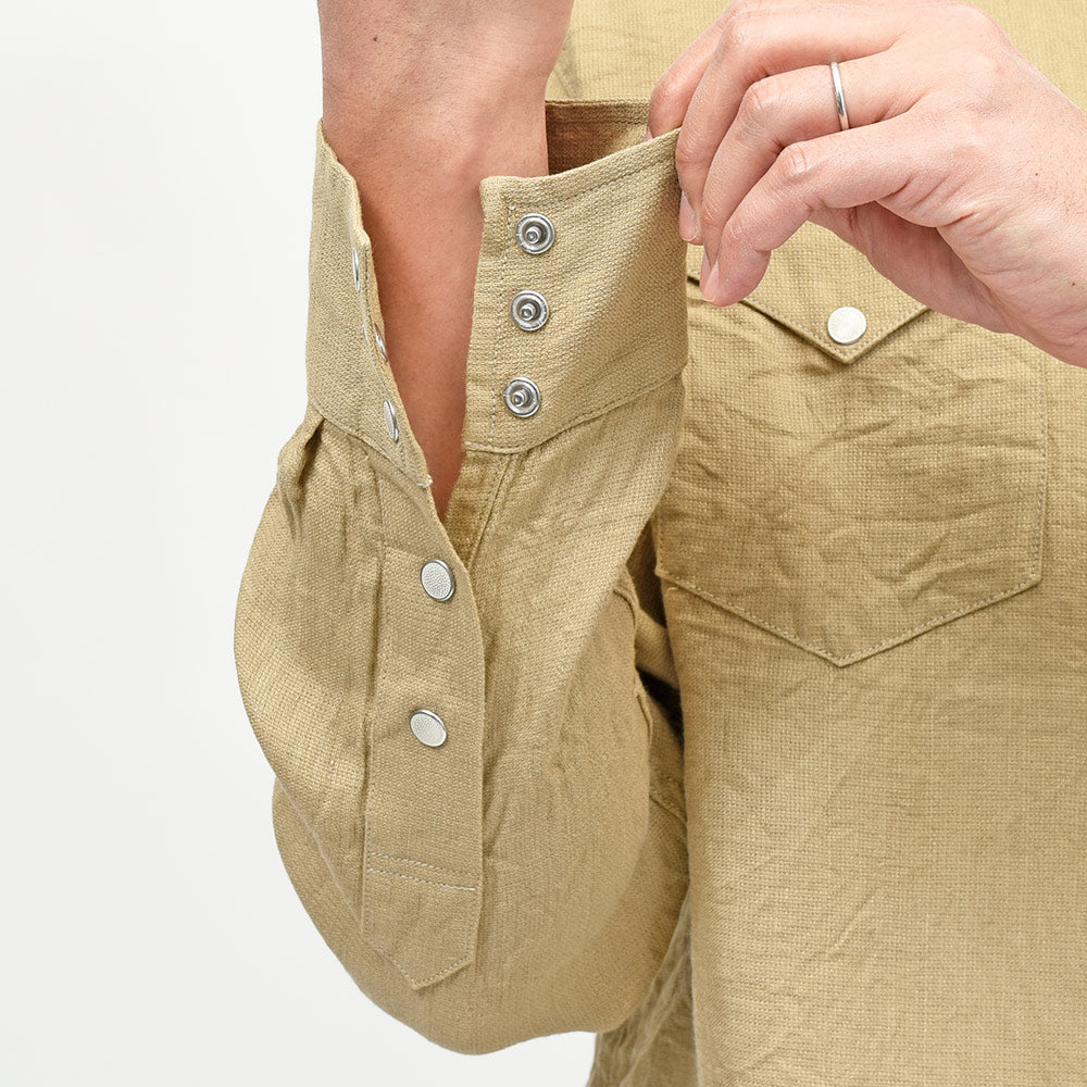 COHERENCE(コヒーレンス) ABIQUIU リネンレーヨン AEROCLOTH LINEN ウエスタンシャツ