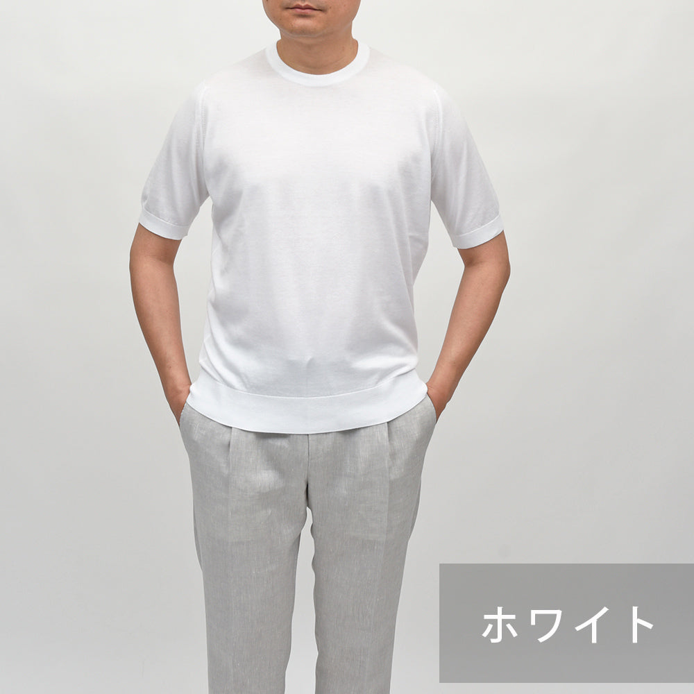 JOHN SMEDLEY(ジョンスメドレー) KEMPTON シーアイランドコットン 30ゲージ クルーネックニット EASY FIT