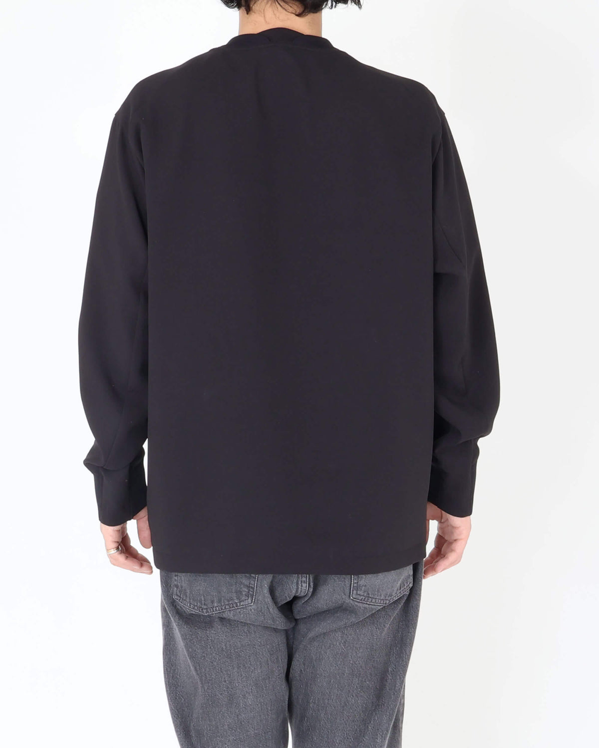 イスピラ / SH-IS-AS-0-009 スウェットライク ロングスリーブT-SHIRT / ブラック