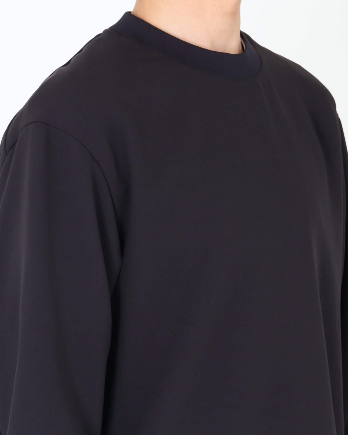イスピラ / SH-IS-AS-0-009 スウェットライク ロングスリーブT-SHIRT / ブラック