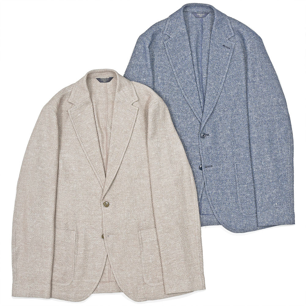 CIRCOLO 1901(チルコロ1901) S.JACKET リネンコットン ストレッチ メランジ シングルシャツジャケット