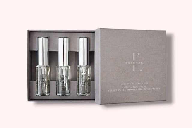 エッセンツァ プルサンテ / LUXURY FRAGRANCE SET ORIGINAL/CUOIO・PEPE・FICO/スプレータイプ3本セット・各7ml