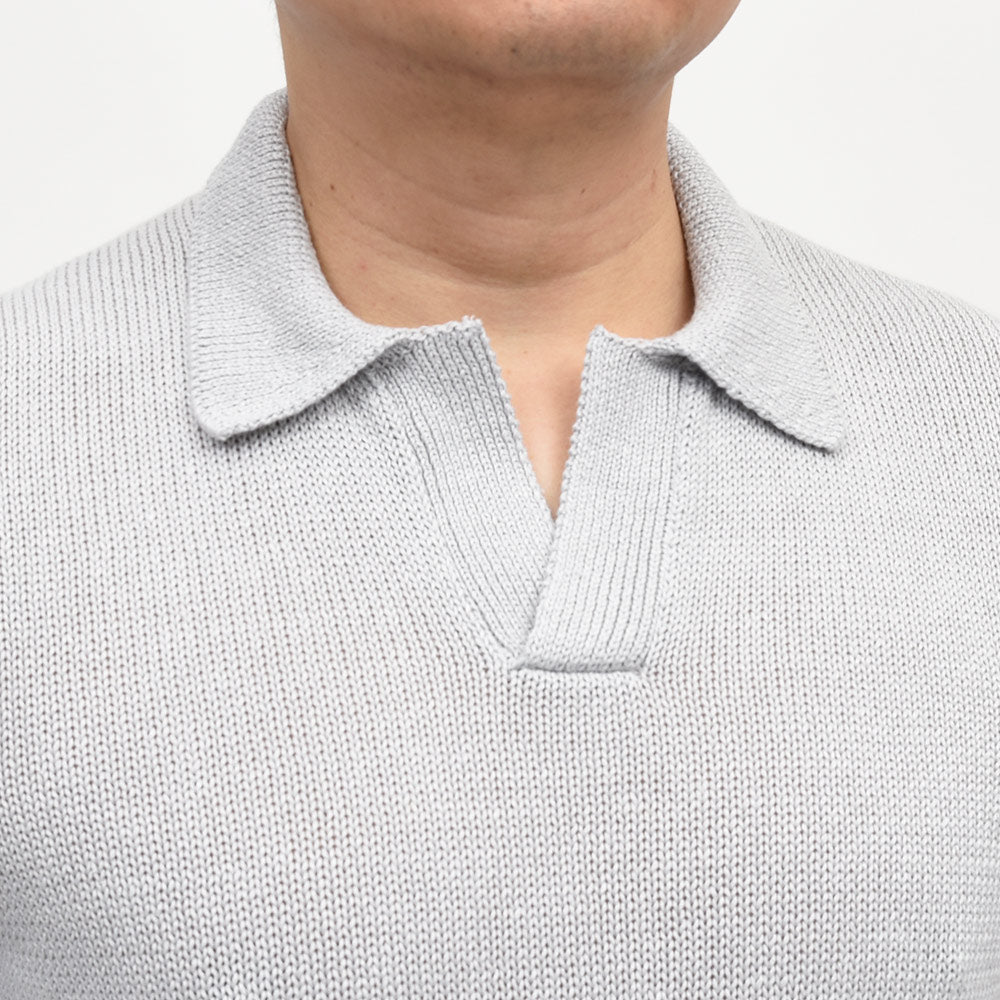 Settefili Cashmere(セッテフィーリ カシミア) リネンコットン スキッパーニットポロ