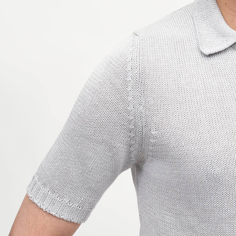 Settefili Cashmere(セッテフィーリ カシミア) リネンコットン スキッパーニットポロ