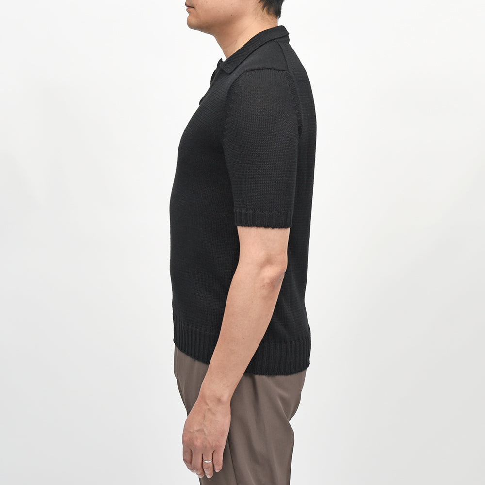 Settefili Cashmere(セッテフィーリ カシミア) リネンコットン スキッパーニットポロ