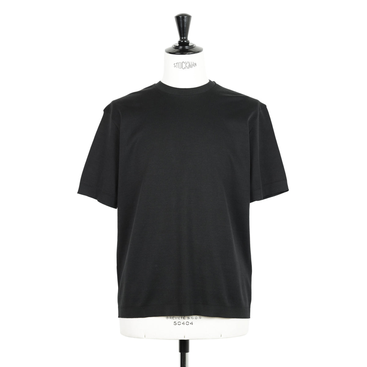 HERNO ヘルノ カットソー クルーネック コットン ジャージ ニット調 半袖 JG000206U 9300 ブラック