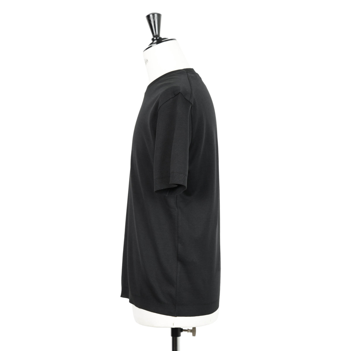 HERNO ヘルノ カットソー クルーネック コットン ジャージ ニット調 半袖 JG000206U 9300 ブラック