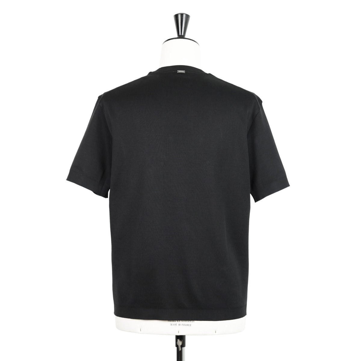 HERNO ヘルノ カットソー クルーネック コットン ジャージ ニット調 半袖 JG000206U 9300 ブラック