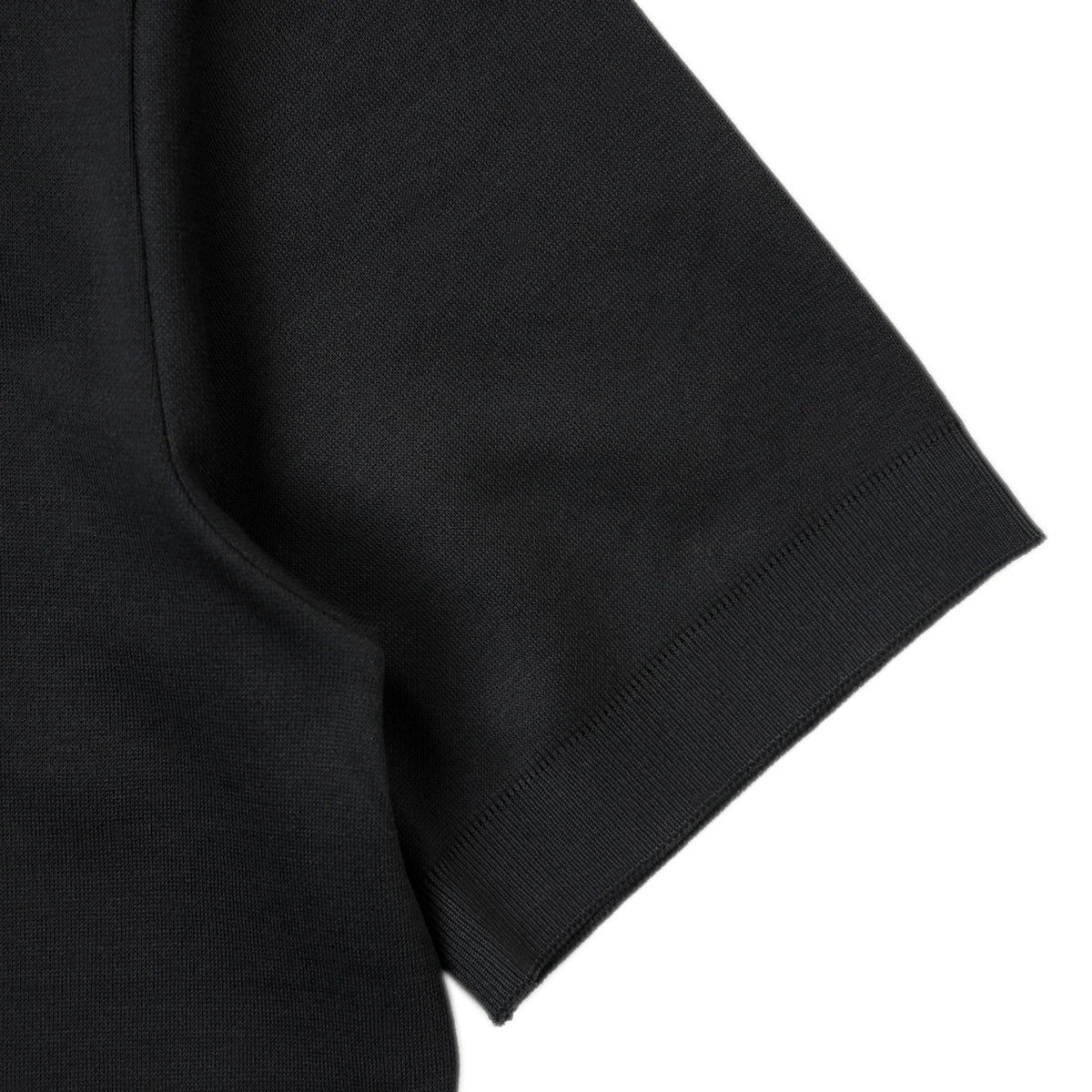HERNO ヘルノ カットソー クルーネック コットン ジャージ ニット調 半袖 JG000206U 9300 ブラック