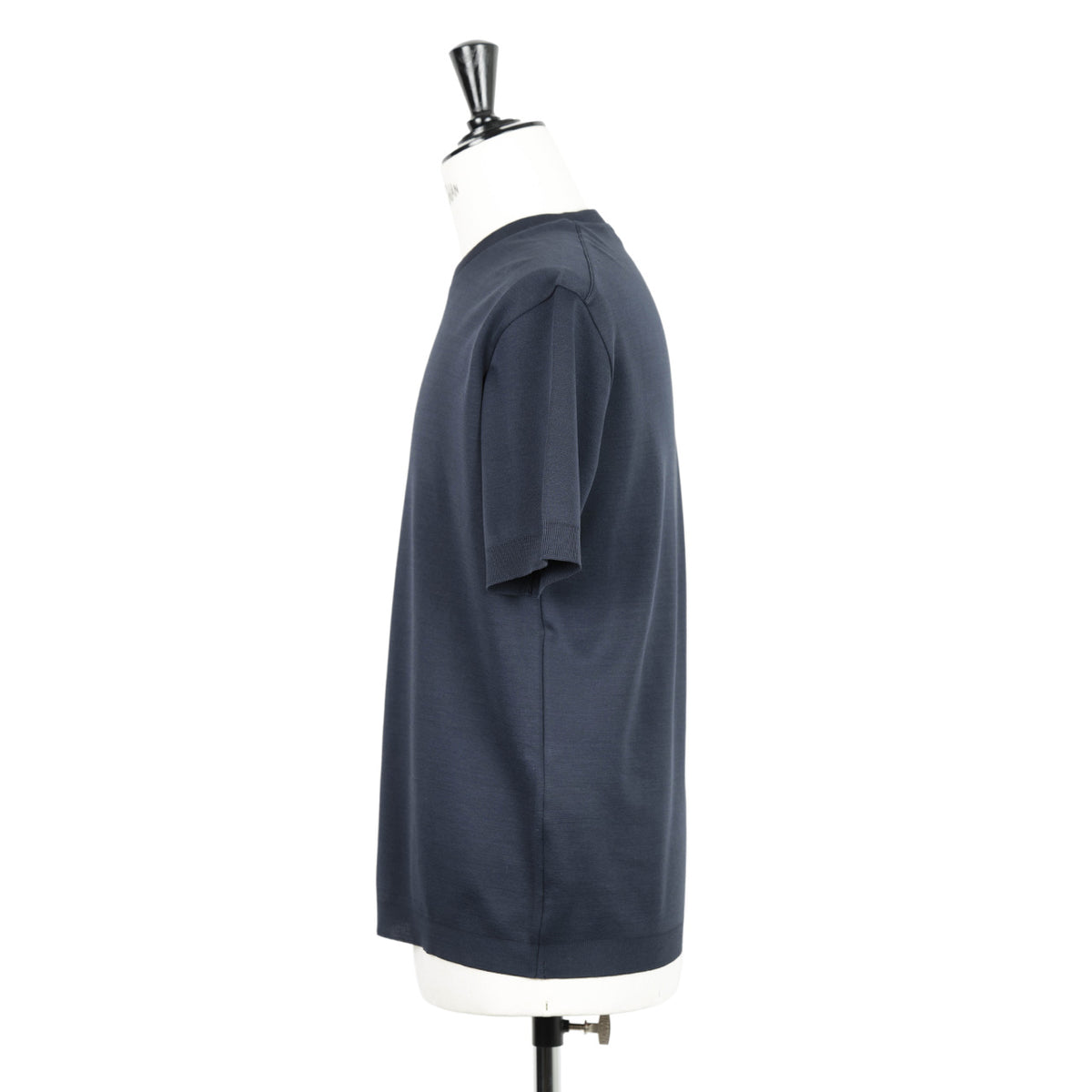 HERNO ヘルノ カットソー クルーネック コットン ジャージ ニット調 半袖 JG000206U 9201 ネイビー