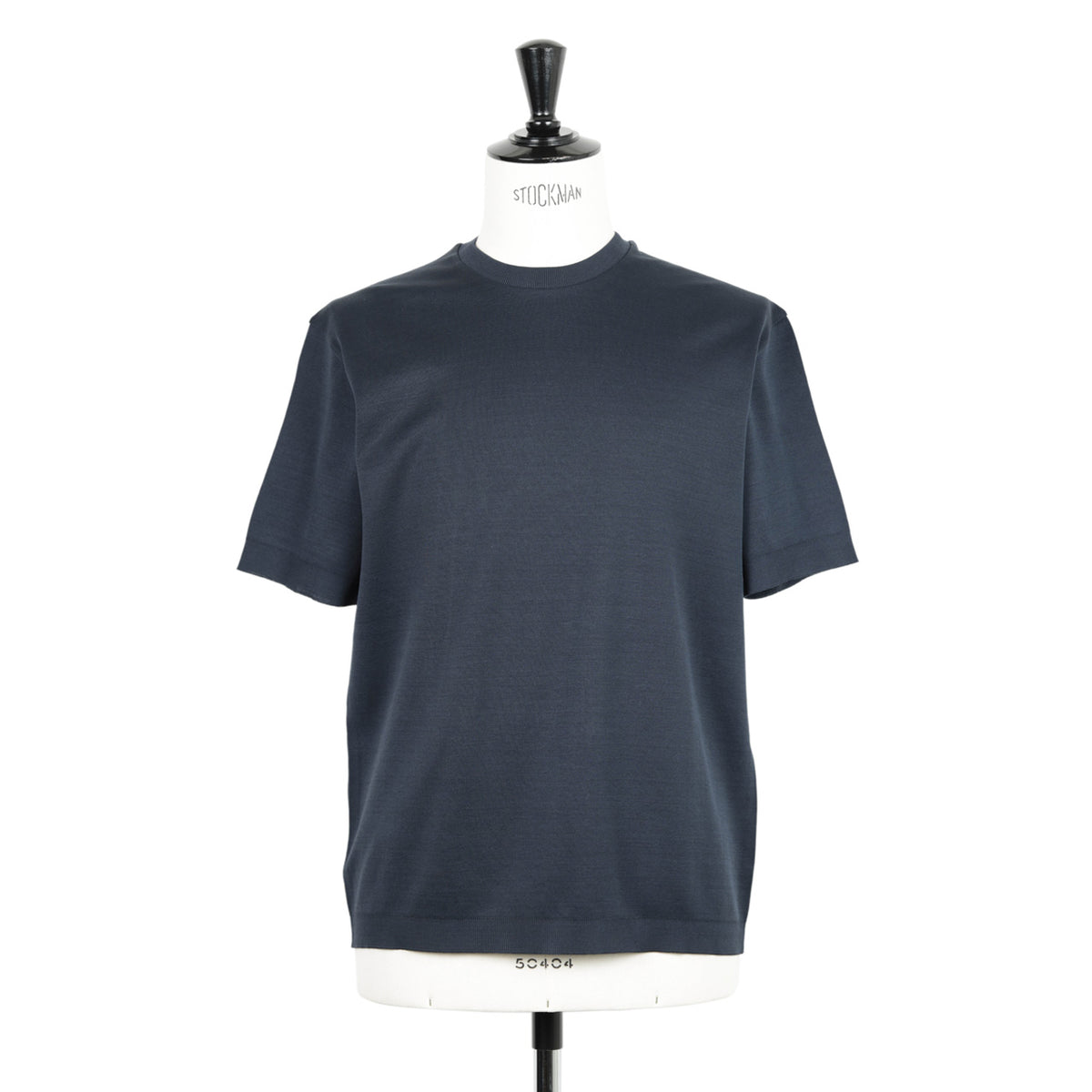 HERNO ヘルノ カットソー クルーネック コットン ジャージ ニット調 半袖 JG000206U 9201 ネイビー