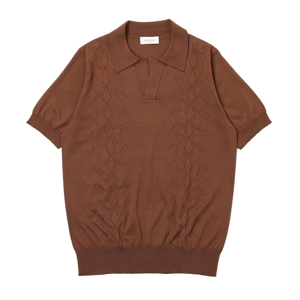 ピアチェンツァ / ハイゲージ シルク コットン 半袖 スキッパー ニット/POLO SAILOR M1540016001 170