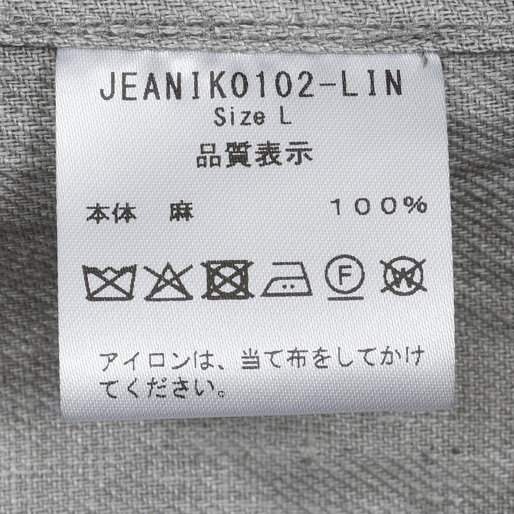 Jeanik(ジーニック) 墨染めリネン 2ndタイプ トラッカージャケット