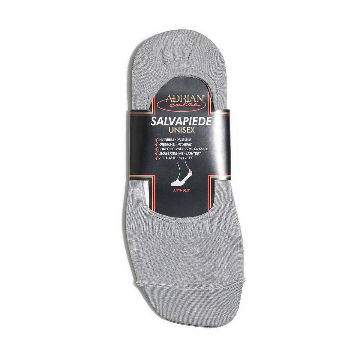 アドリアン / コットン ナイロン ストレッチ インビジブル ローソックス/SALVAPIEDE LIGHT GRAY