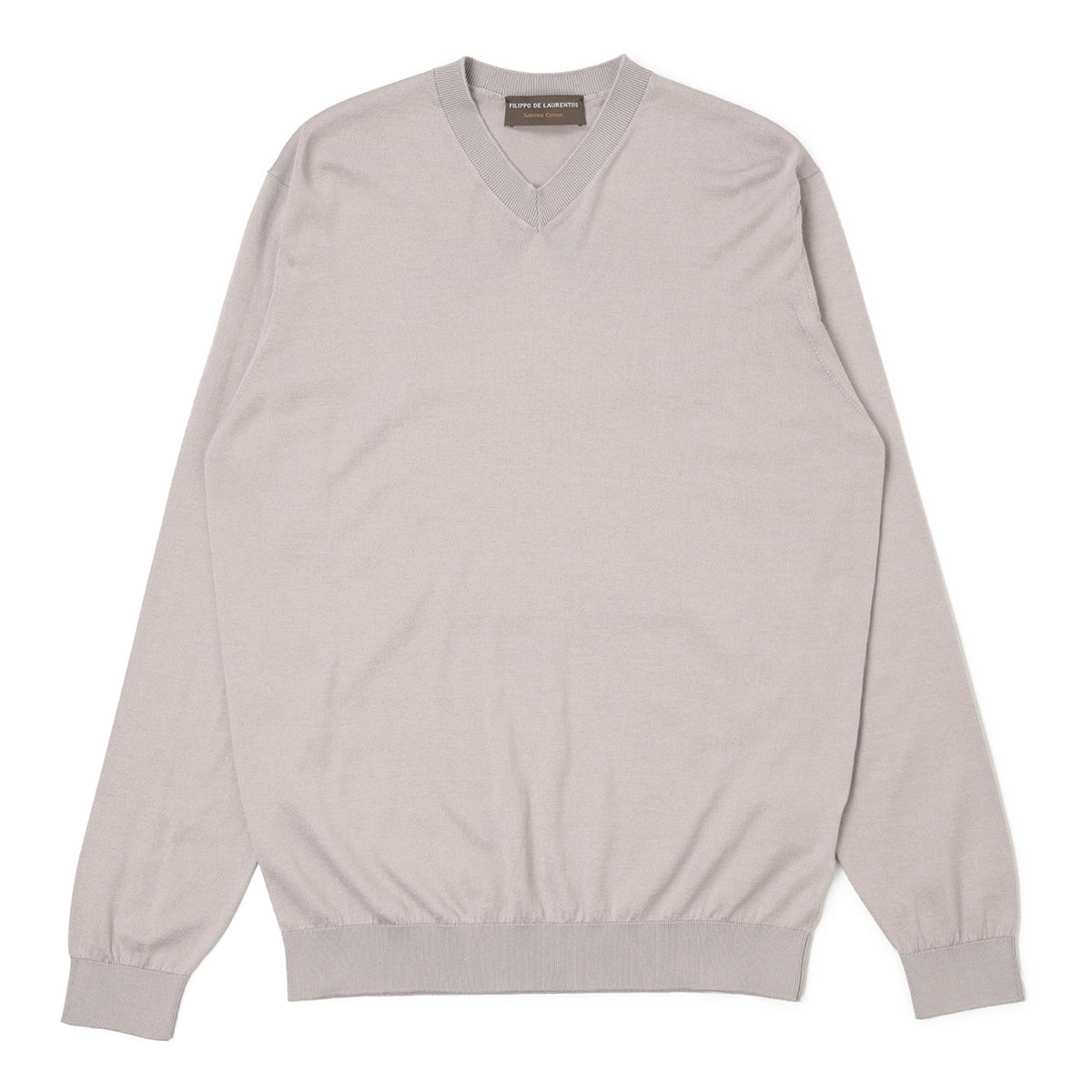 フィリッポ デ ローレンティス / クレープコットン Vネック ニット/6110 CV1ML52-6S 0920